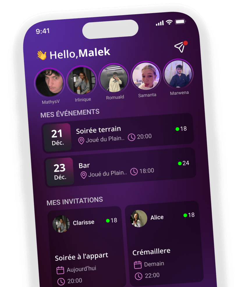Apercu application sur iPhone